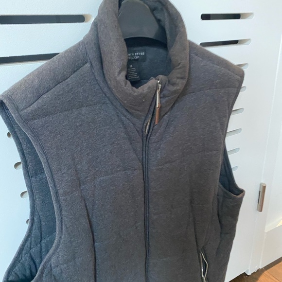 Bloomingdale’s Brand Men’s Grey Cotton Puffer Vest - Size Medium - Picture 3 of 6